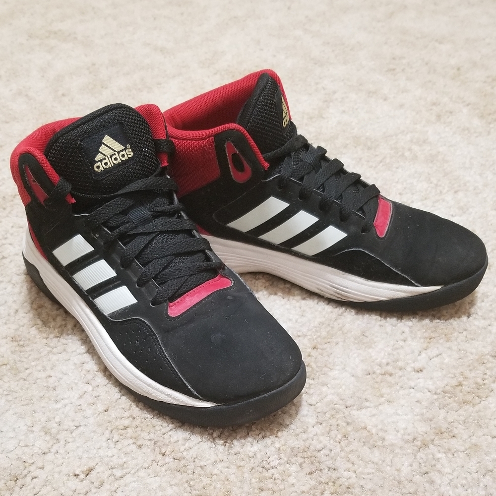 Red/Black/Gold Adidas Shoes